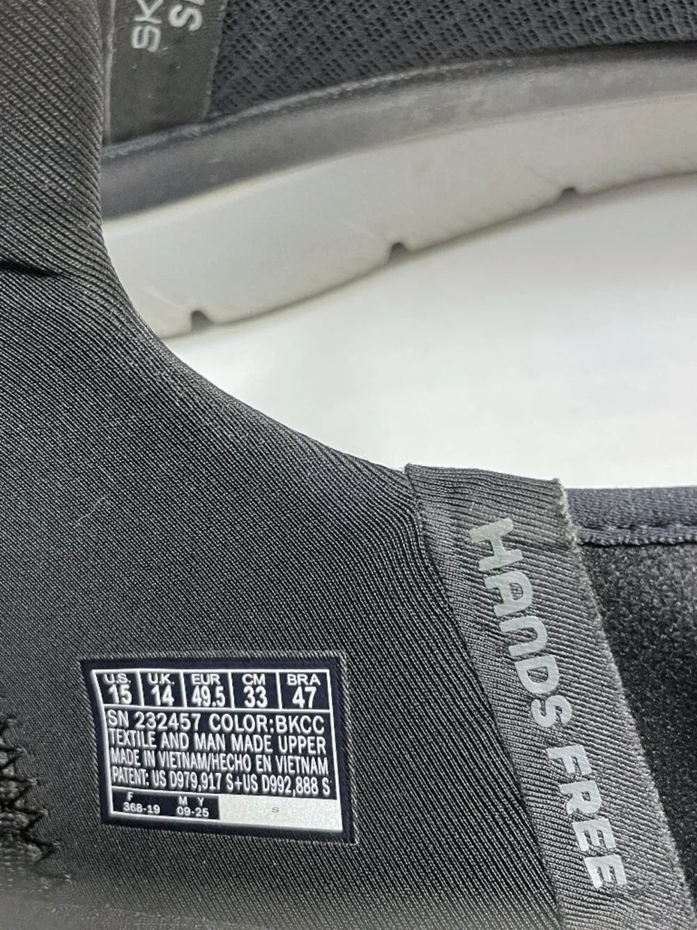 Skechers Hands-Free Slip-Ins Shoes Men's Sz 15 Black Sneakers Summits High Range